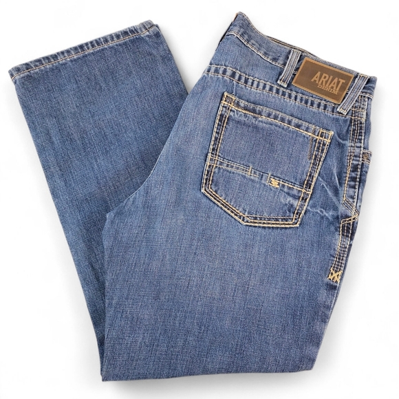 Ariat M4 Gulch Relaxed Bootcut Jeans Men’s 38x30 Western Cowboy Denim - Picture 1 of 12